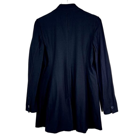 Eileen Fisher Jacket Crepe Stretch Knit Single Button Blazer Black MEDIUM V-Neck - Picture 4 of 4